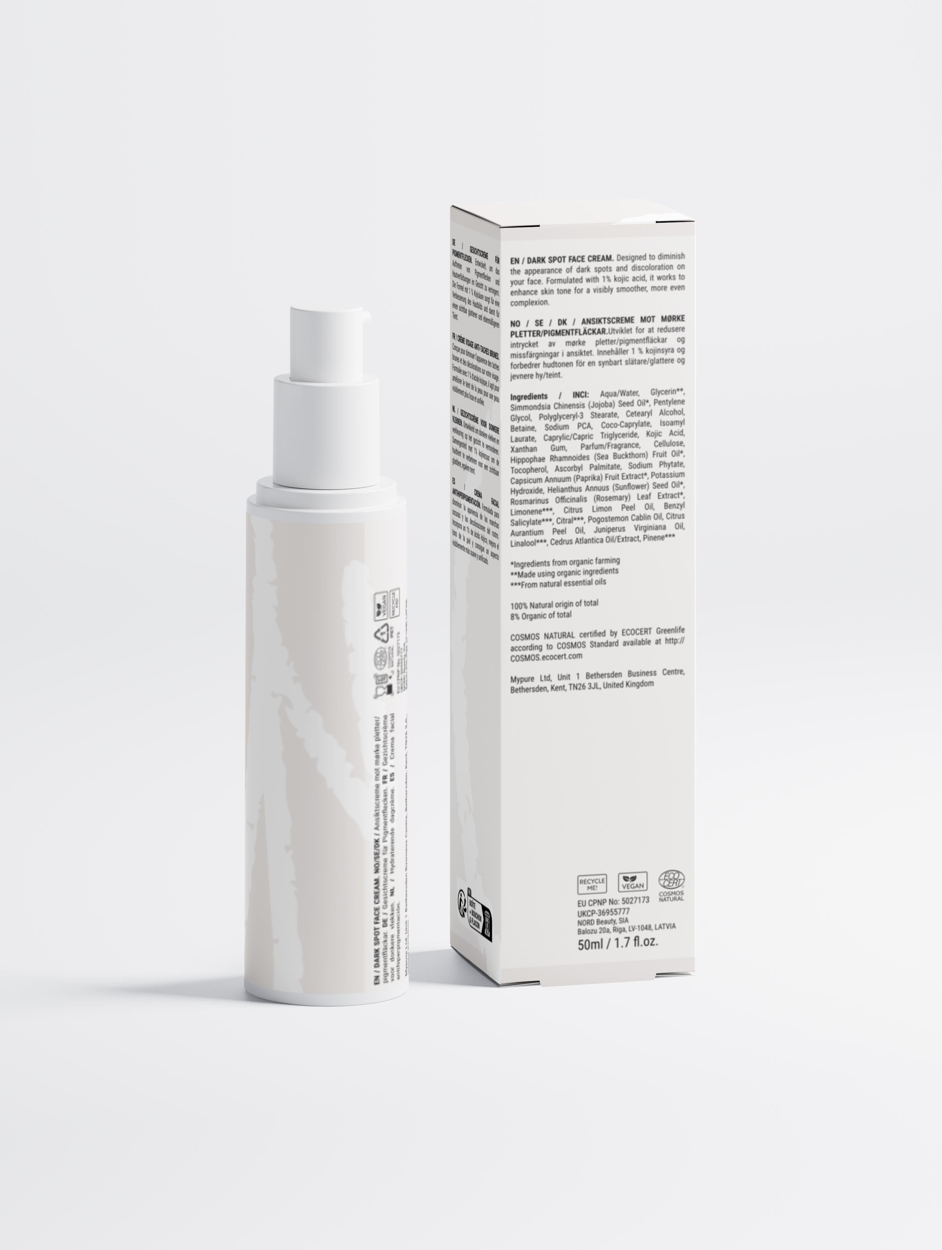 Dark Spot Face Cream with Kojic Acid